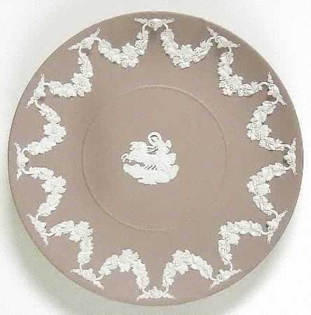 Cream Color on Lilac Jasperware Cake Plate