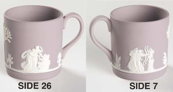 Cream Color on Lilac Jasperware Flat Demitasse Cup
