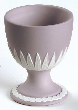 Cream Color on Lilac Jasperware Single Egg Cup