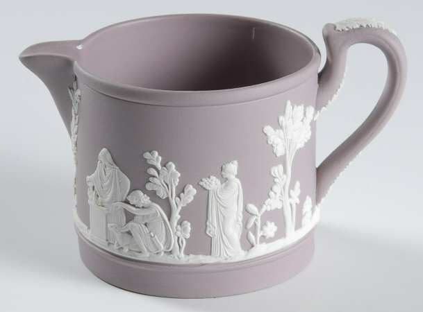 Cream Color on Lilac Jasperware Brewster Creamer