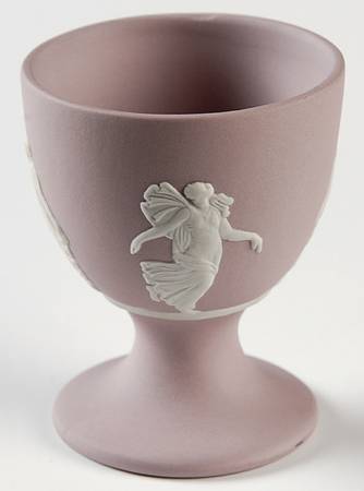 Cream Color on Lilac Jasperware Single Egg Cup