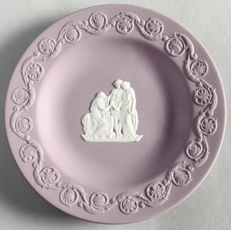 Cream Color on Lilac Jasperware Patrician Tray