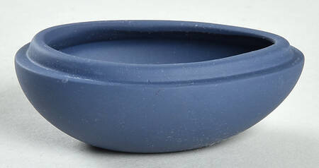Cream Color on Portland Blue Jasperware Small Egg Box No Lid