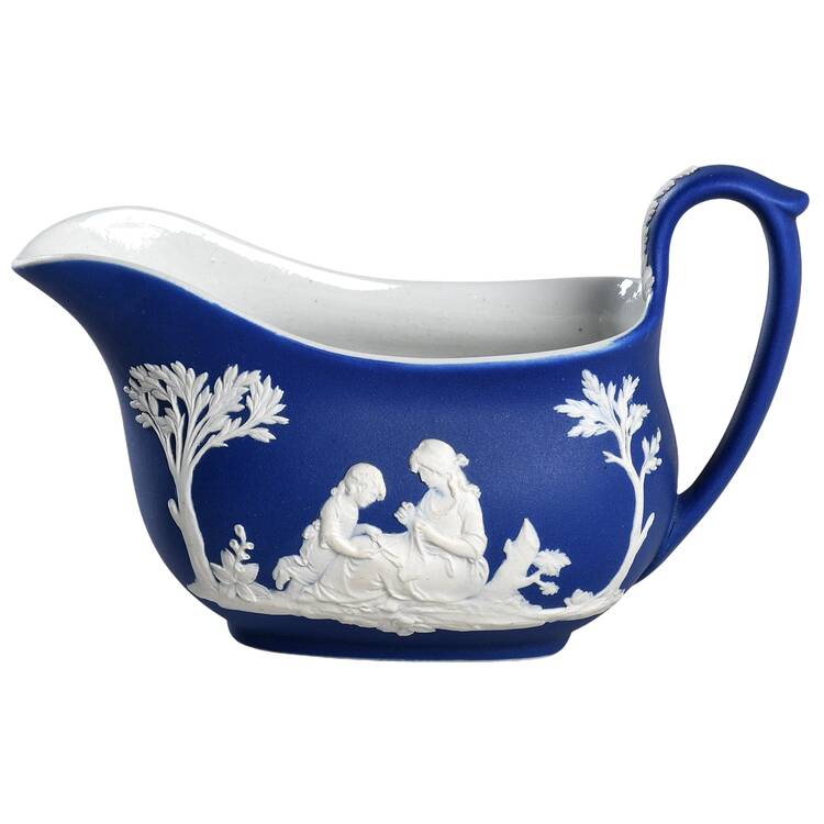Cream Color on Portland Blue Jasperware Gravy Boat