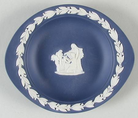Cream Color on Portland Blue Jasperware Barlaston Tray