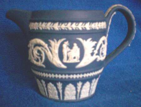 Cream Color on Portland Blue Jasperware Creamer