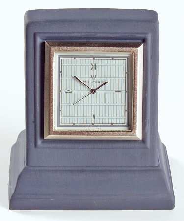 Cream Color on Portland Blue Jasperware Quartz Clock