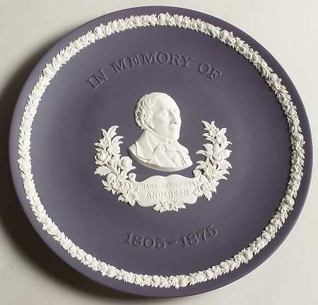 Cream Color on Portland Blue Jasperware Collector Plate