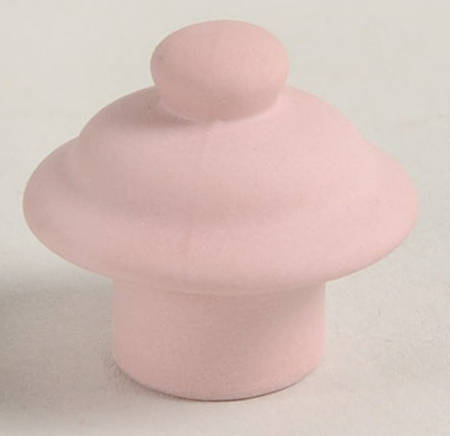 Cream Color on Pink Jasperware Lid for Small Tea Caddy