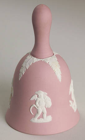Cream Color on Pink Jasperware Bell