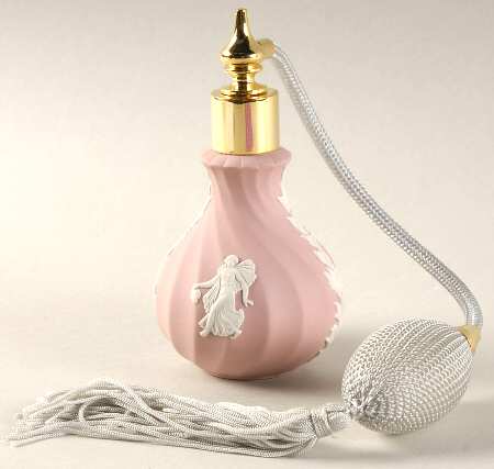 Cream Color on Pink Jasperware Atomizer