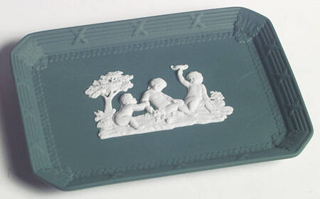 Cream Color on Spruce Green Jasperware by Wedgwood