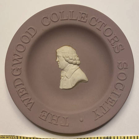 Cream Color on Taupe (Brown) Jasperware Round Tray