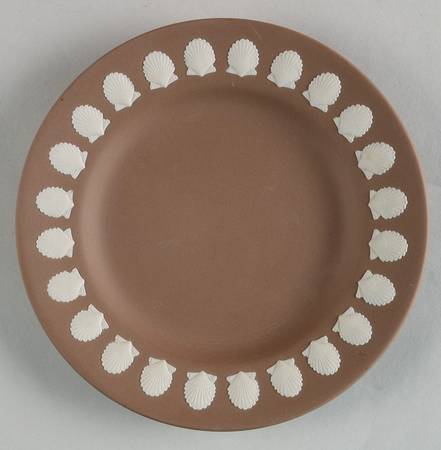 Cream Color on Taupe (Brown) Jasperware by Wedgwood