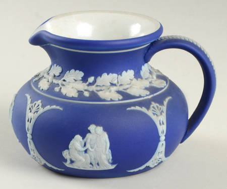 Cream Color on Wedgwood Blue Jasperware Mini Creamer