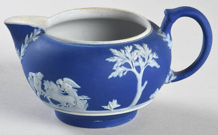 Cream Color on Wedgwood Blue Jasperware Mini Creamer