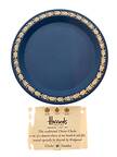 Cream Color on Wedgwood Blue Jasperware Round Cheese Dish No Lid