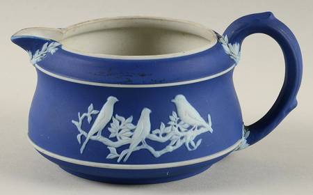 Cream Color on Wedgwood Blue Jasperware Creamer