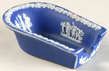 Cream Color on Wedgwood Blue Jasperware Cigar Pipe Rest