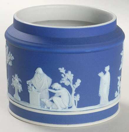 Cream Color on Wedgwood Blue Jasperware Marmalade No Lid