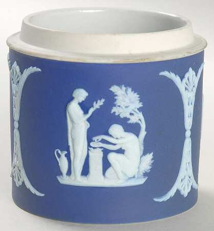 Cream Color on Wedgwood Blue Jasperware Marmalade No Lid