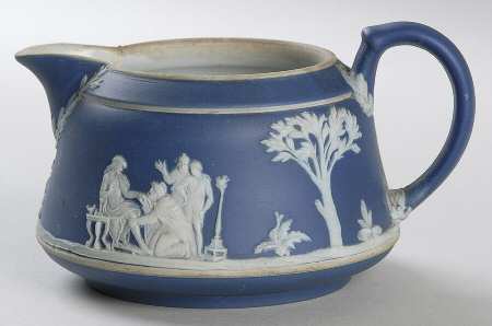Cream Color on Wedgwood Blue Jasperware St. Louis Creamer