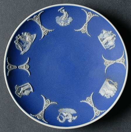 Cream Color on Wedgwood Blue Jasperware Coaster