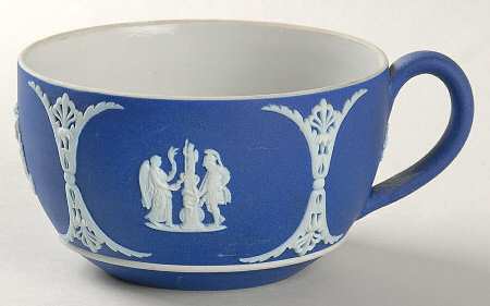 Cream Color on Wedgwood Blue Jasperware Oversized Cup