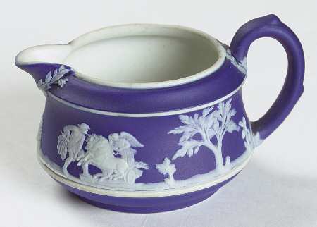 Cream Color on Wedgwood Blue Jasperware St. Louis Creamer