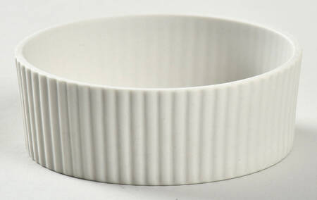 Lavender (Pale Blue) on Cream Color Jasperware 3" Round Fluted Box-No Lid