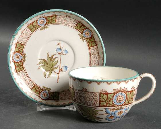 Japonica Sprigs Flat Cup & Saucer Set