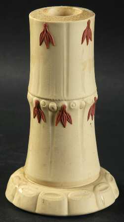 Terra Cotta on Primrose Jasperware Small Candlestick