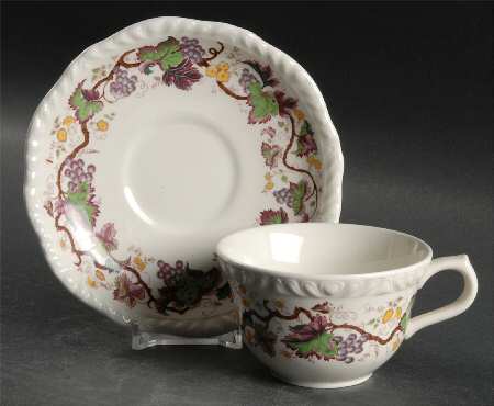Jefferson Old Vine Flat Cup & Saucer Set