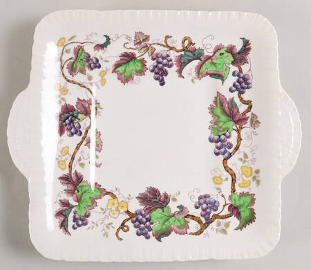 Jefferson Vine Square Handled Cake Plate