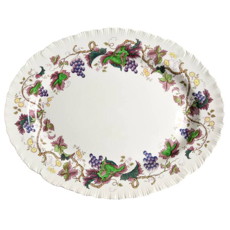 Jefferson Vine 17" Oval Serving Platter