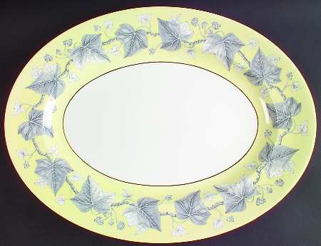 Josephine Yellow 17" Oval Serving Platter