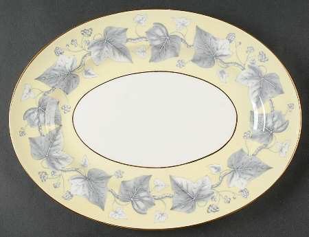 Josephine Yellow 13" Oval Serving Platter