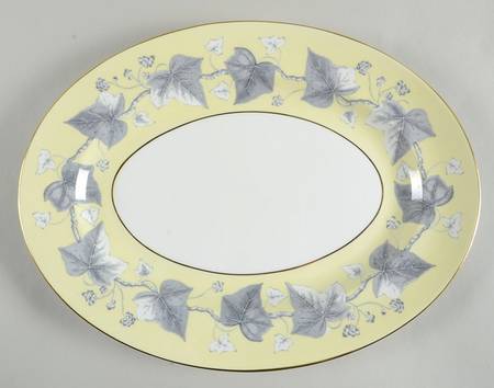Josephine Yellow 15" Oval Serving Platter