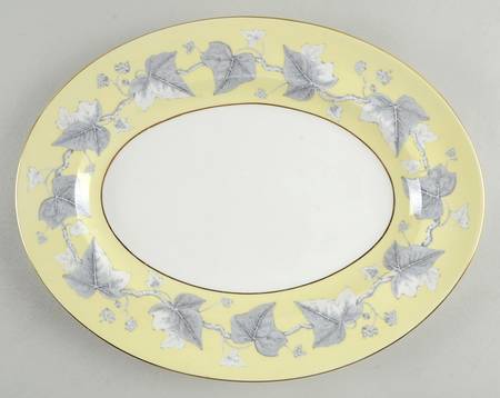 Josephine Yellow 13" Oval Serving Platter