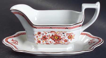 Kashmar Gravy Boat with Attached Underplate