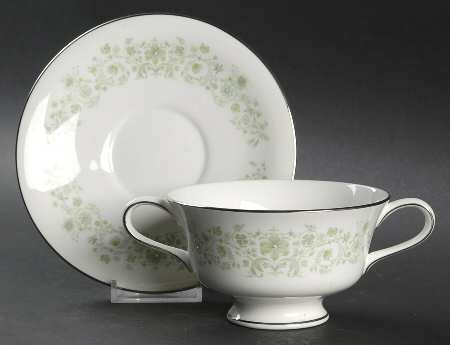 Katherine Footed Cream Soup Bowl & Saucer Set
