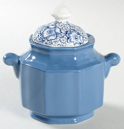 Kensington Chintz Blue Sugar Bowl & Lid