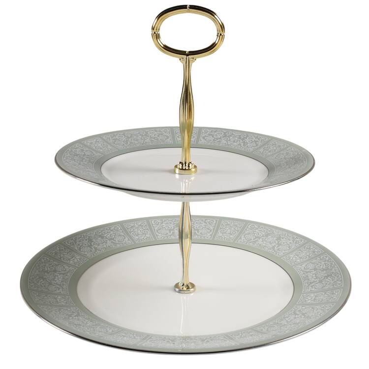 Kenilworth 6 5/8"-10"  2 Tiered Serving Tray (Dp, Sp) HC