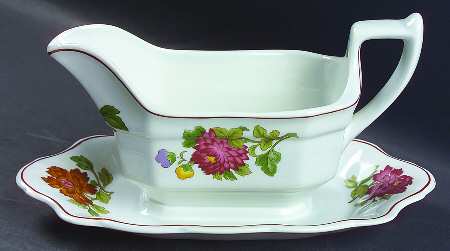 Kimono Gravy Boat with Attached Underplate