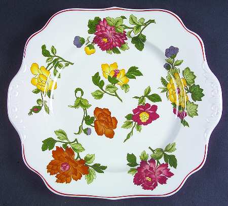 Kimono Square Handled Cake Plate