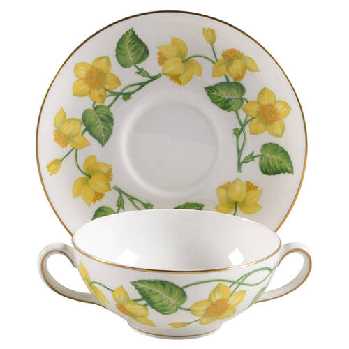 Kingcup Flat Cream Soup Bowl & Saucer Set