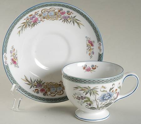 Kingston Multicolor Footed Cup & Saucer Set