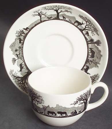 Kruger National Park Kruger Park Stamp Flat Cup & Saucer Set