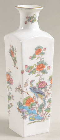 Kutani Crane 7" Square Vase