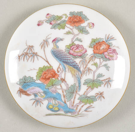 Kutani Crane Lid for 4" Round Box